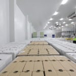 boxes in cold storage