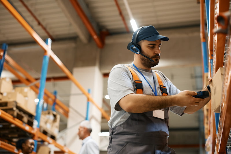 voice directed solutions being put to use in warehouse